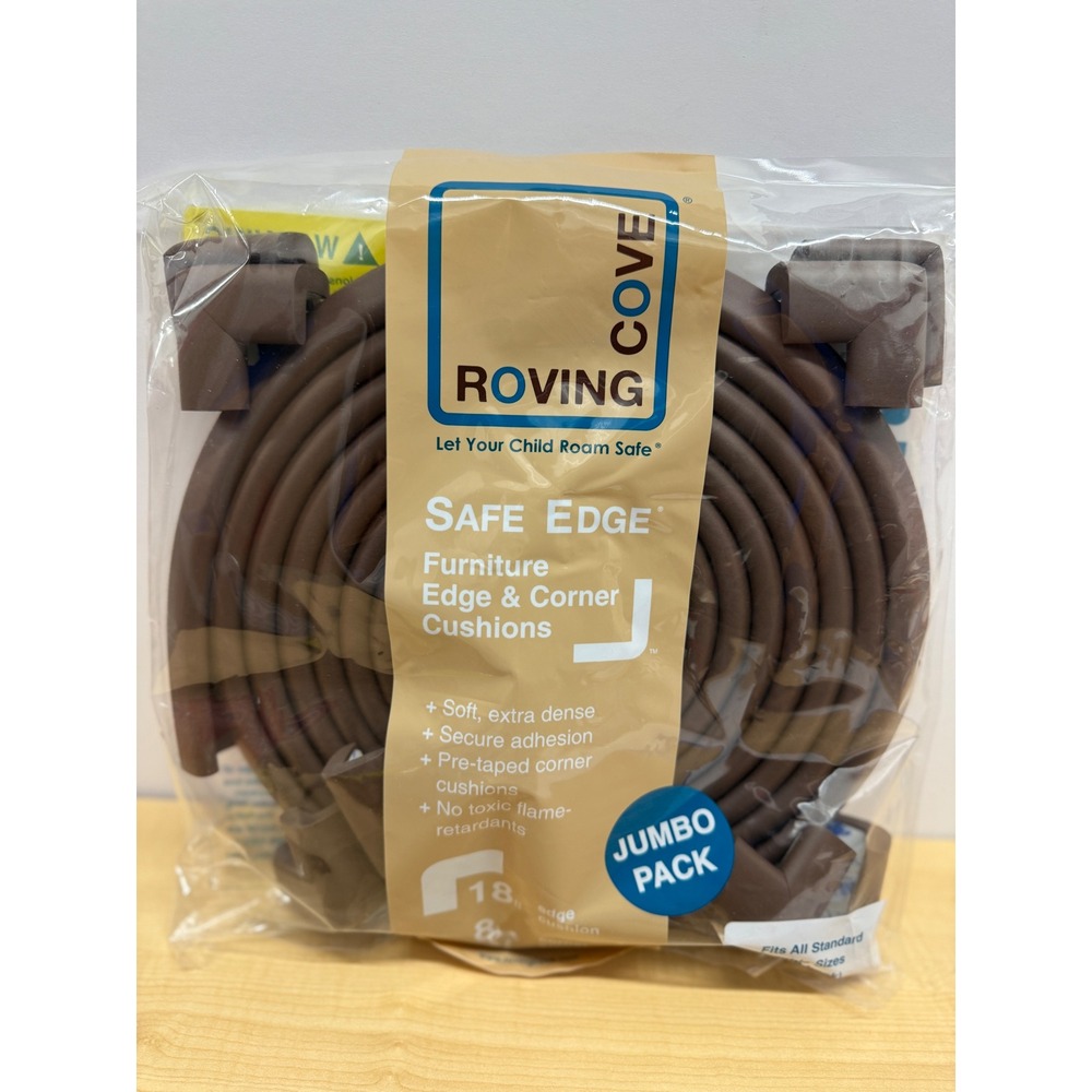 Roving Cove Safe Edge Furniture Edge Corner Cushions Jumbo Pack  Brown 20ft